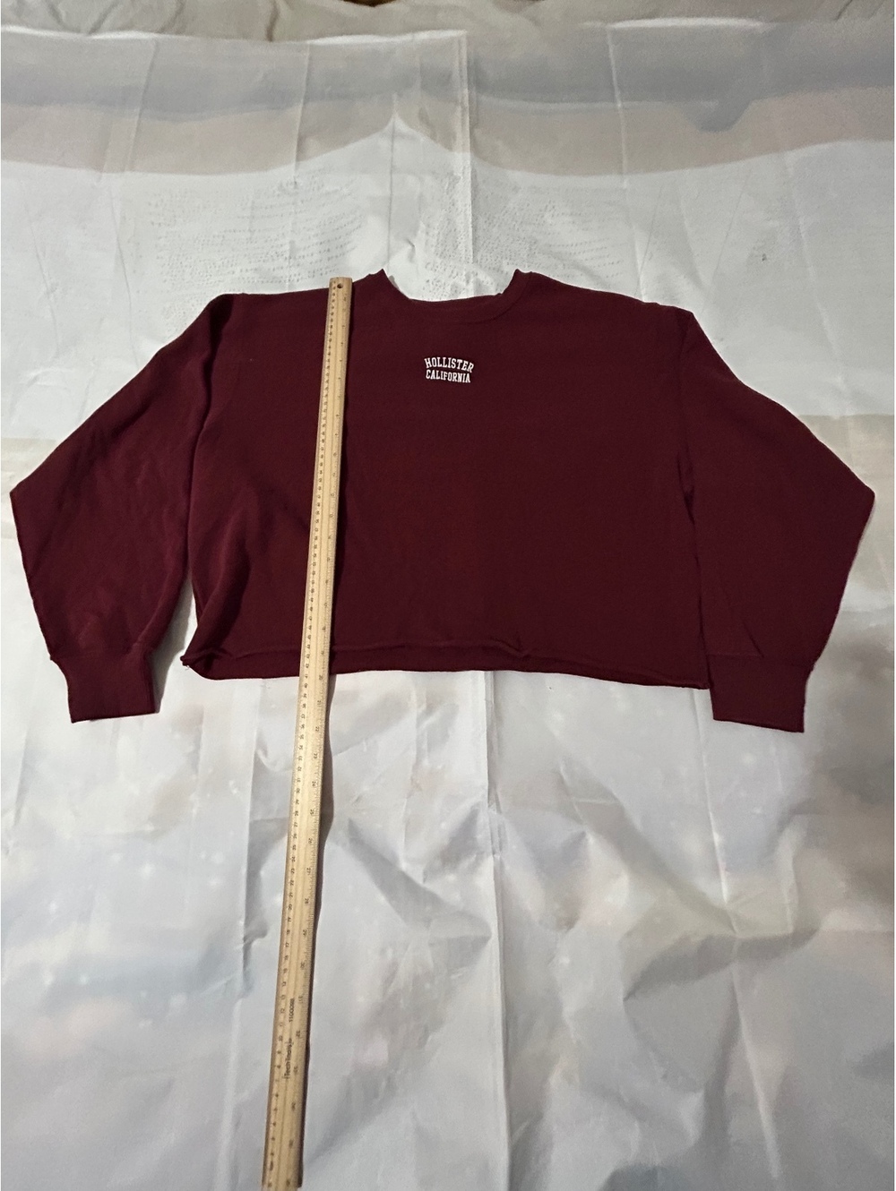 Hollister California burgundy cropped sweater Clothing00125